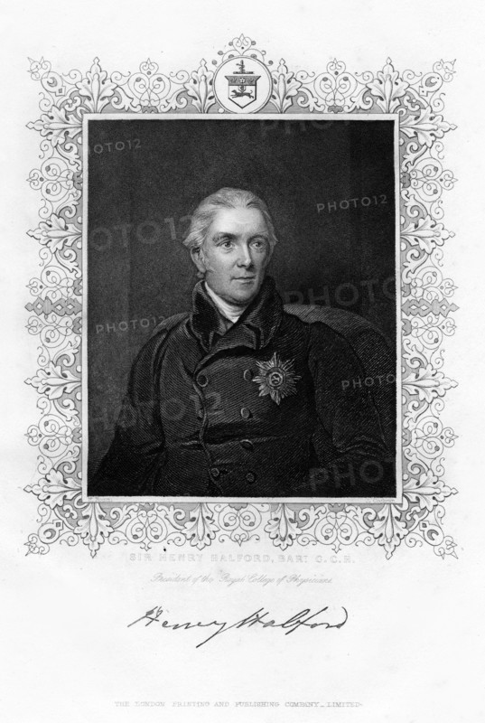 Sir Henry Halford, British physician, 19th century.Artist: J Cochran