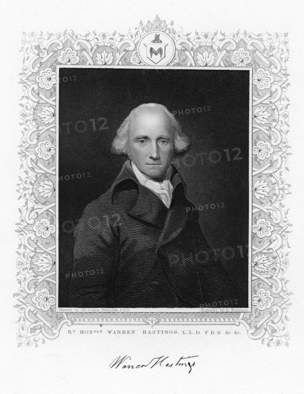 Warren Hastings, the first governor-general of British India, 19th century. Creator: H Robinson.