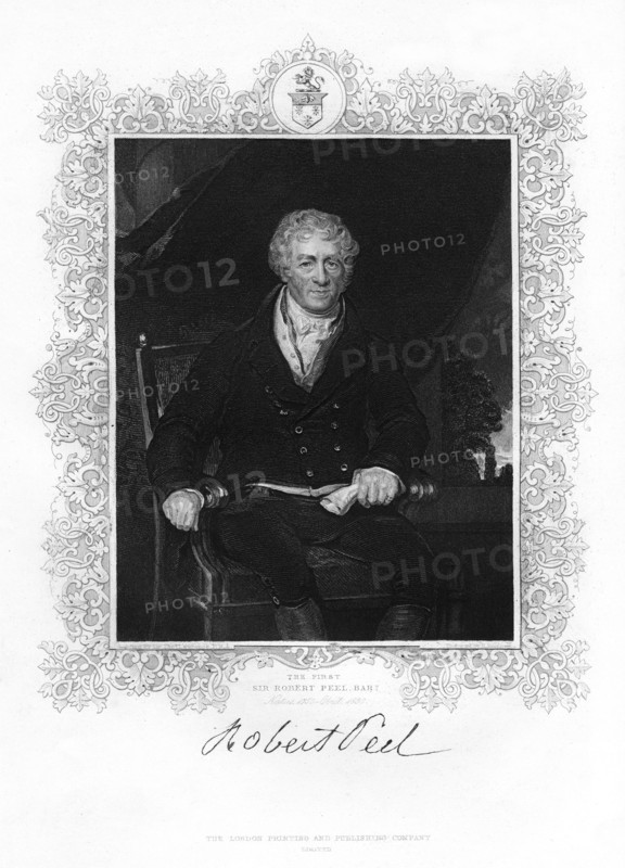 Sir Robert Peel, British industrialist, 19th century. Artist: Unknown