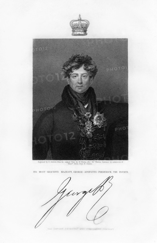 George IV, King of the United Kingdom and Hanover, 19th century.Artist: E Scriven