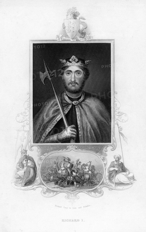 Richard I, King of England, (c1850). Artist: Unknown