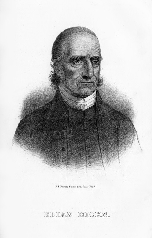 Elias Hicks, American preacher, (1854). Artist: Unknown