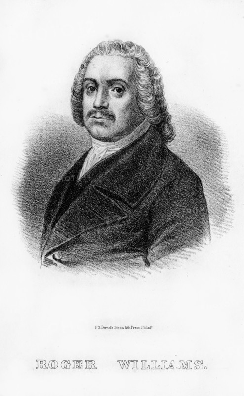 Roger Williams, Anglo-American theologian, 1854. Artist: Unknown