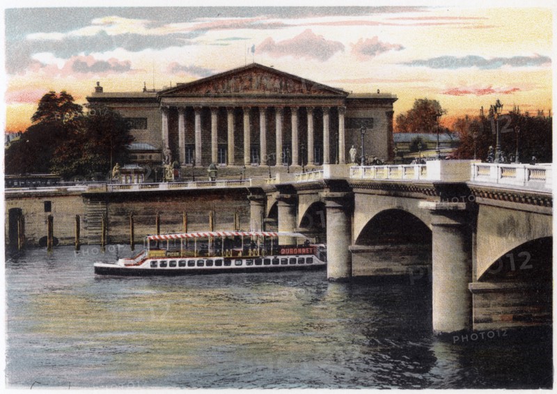 La Chambre des Deputes and the Pont de la Concorde, Paris, c1900. Artist: Unknown
