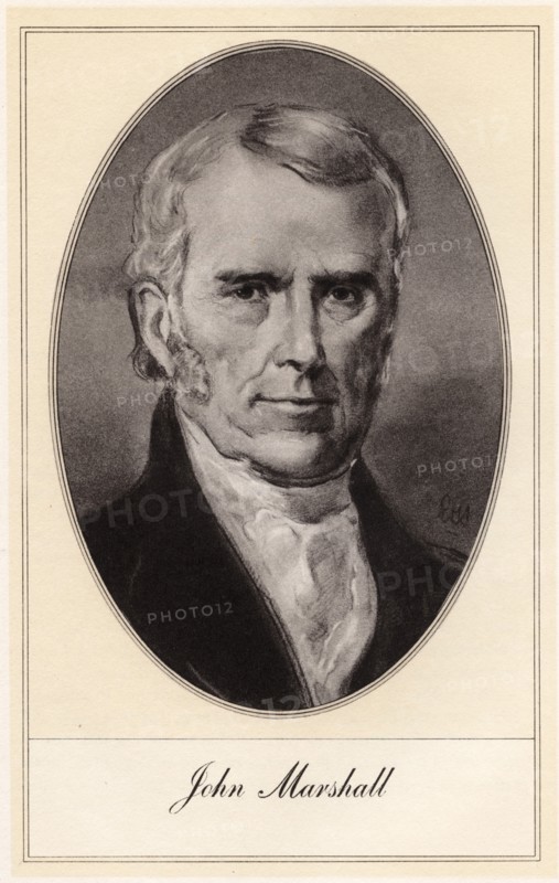 John Marshall, American statesman and jurist, (early 20th century).Artist: Gordon Ross