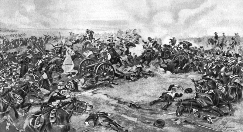 The Battle of Waterloo, fought on 18 June 1815, (1910). Artist: Unknown