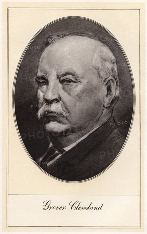 Stephen Grover Cleveland, 22nd and 24th President of the United States, (early 20th century).Artist: Gordon Ross