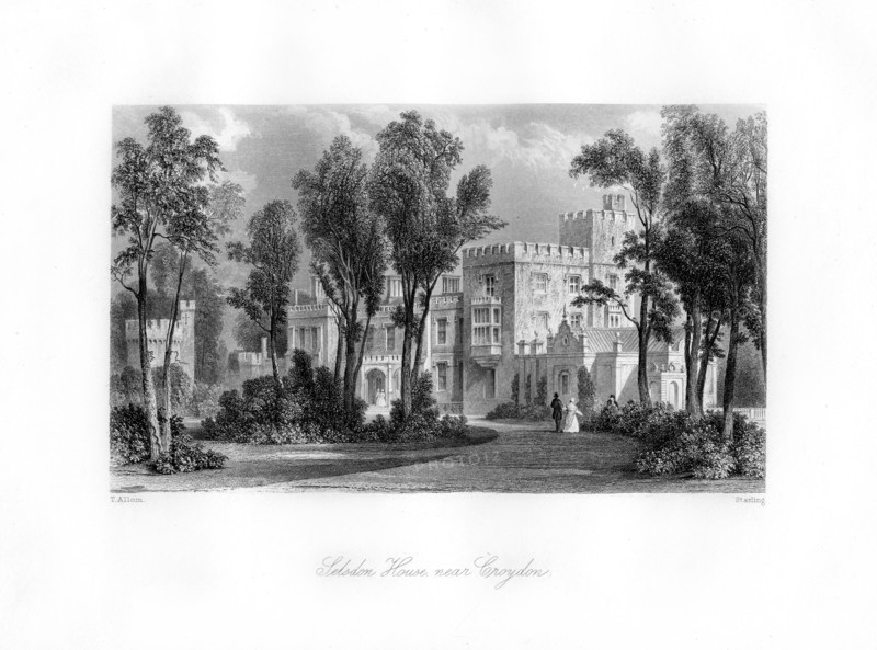 'Selsdon House near Croydon', 19th century.Artist: MJ Starling