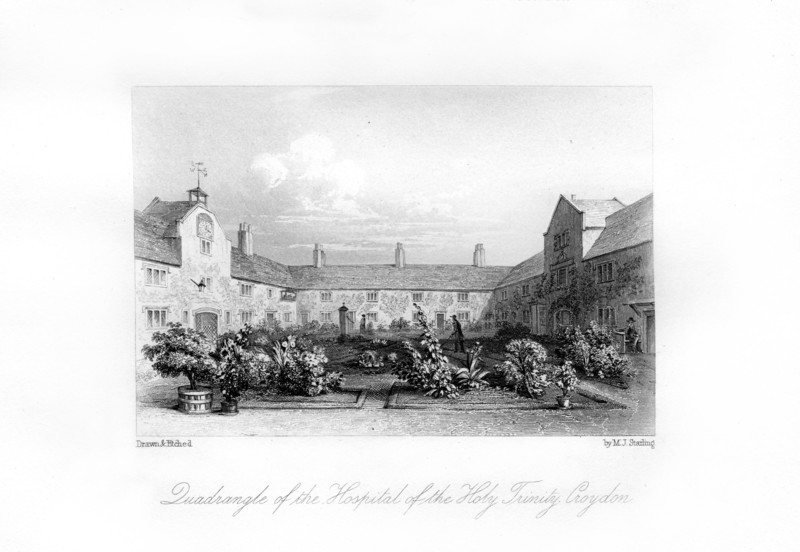 Hospital of the Holy Trinity, Croydon, 1840.Artist: MJ Starling
