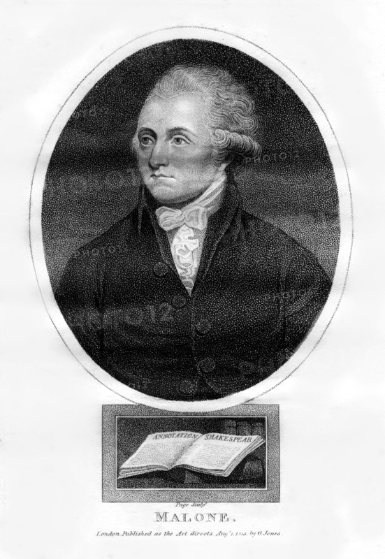 Edmund Malone, Irish Shakespearean scholar, (1815).Artist: Page