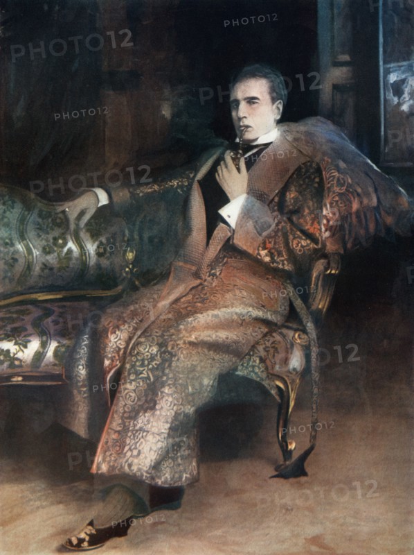 William Gillette in Sherlock Holmes, c1902. Artist: Unknown