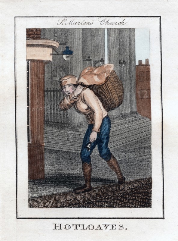 'Hotloaves', St Martin's Church, London, 1805. Artist: Unknown