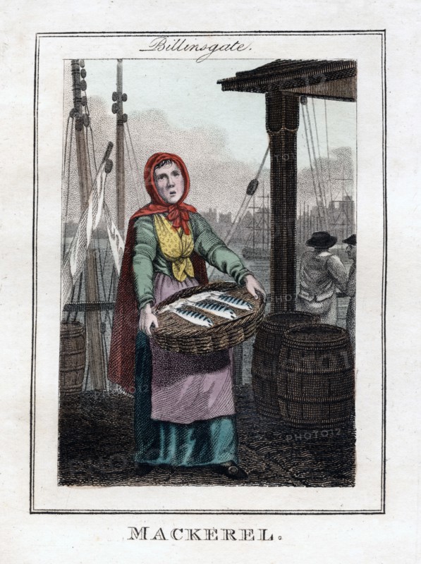 'Mackerel', Billingsgate, London, 1805. Artist: Unknown
