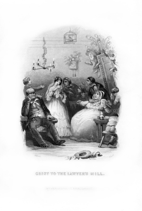 'Grist to the Lawyer's Mill', 1872.Artist: C Burt