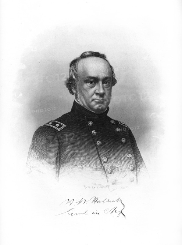 Henry Wager Halleck, American soldier, (1872).Artist: John A O'Neill