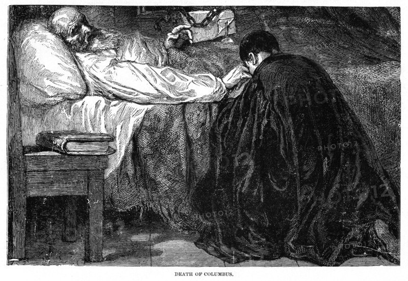 Death of Christopher Columbus, 1506, (1872). Artist: Unknown