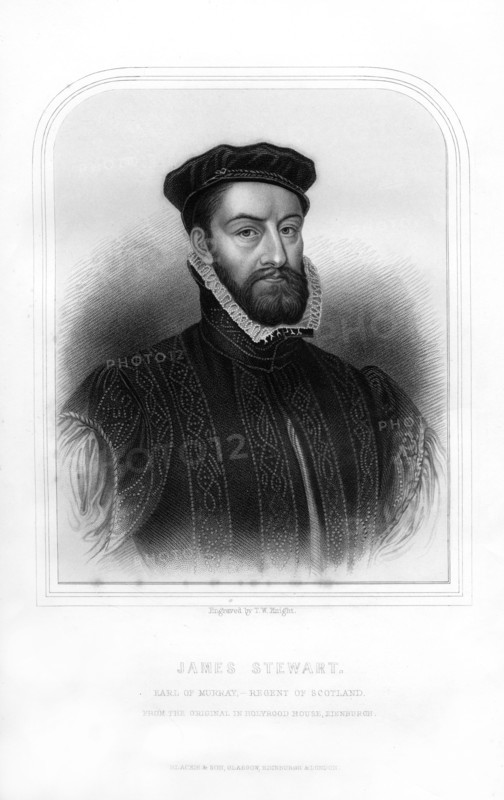 James Stewart, 1st Earl of Moray, Regent of Scotland, (1870). Artist: TW Knight