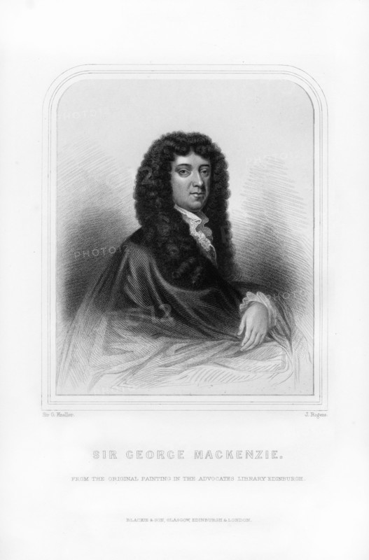 Sir George Mackenzie of Rosehaugh, Scottish lawyer and legal writer, (1870). Artist: J Rogers