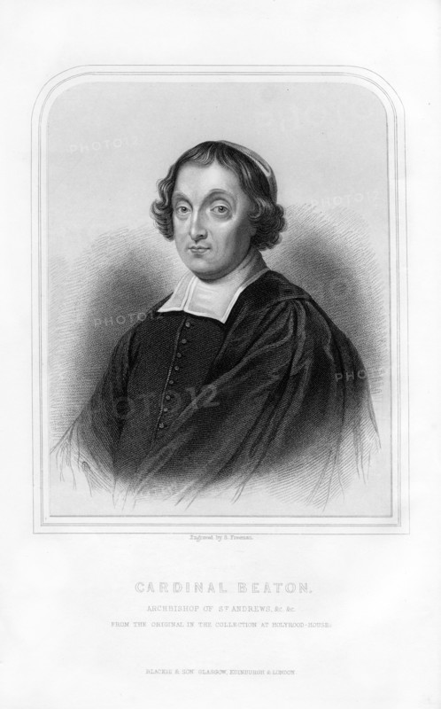 David Beaton, Archbishop of St Andrews, (1870).  Artist: S Freeman
