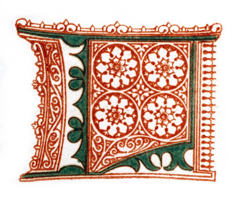 Initial letter 'L', (1843).Artist: Henry Shaw