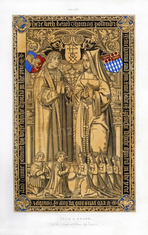 Thomas Pownder, merchant and bailiff of Ipswich, 1525, (1843).Artist: Henry Shaw