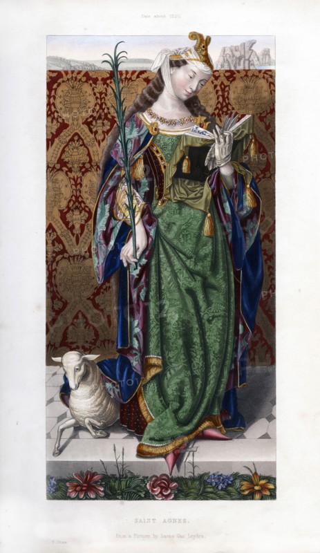 Saint Agnes, c1520, (1843).Artist: Henry Shaw