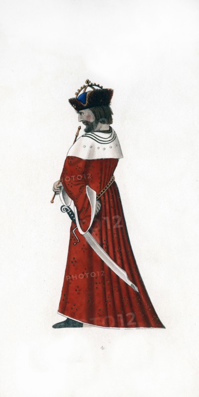Male dress, c1480, (1843).Artist: Henry Shaw