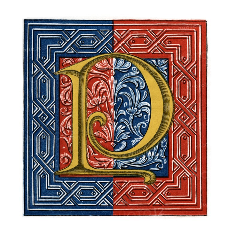 Initial letter 'P', (1843).Artist: Henry Shaw