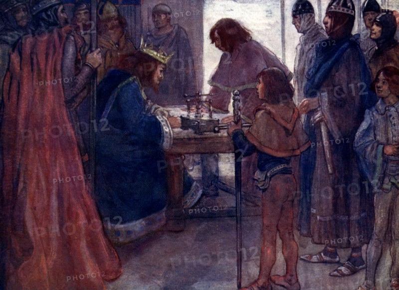'The Great Charter was sealed with the King's seal', 1215, (1905).Artist: A S Forrest