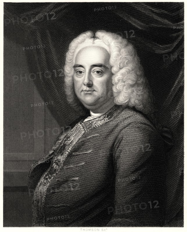 'George F Handel', 19th century. Artist: Thomson Scot