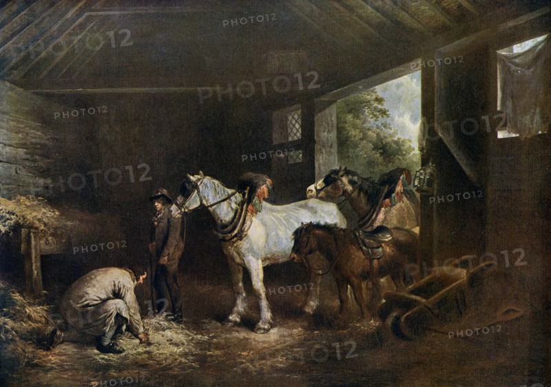'The Inside of the Stable', 1791, (1912).Artist: George Morland