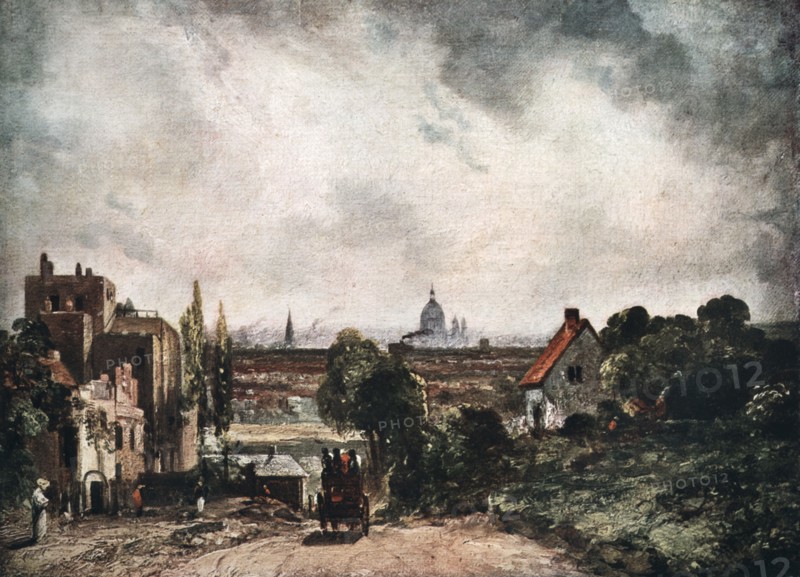 'View of the City of London from Sir Richard Steele's Cottage', 19th century (1913).Artist: John Constable