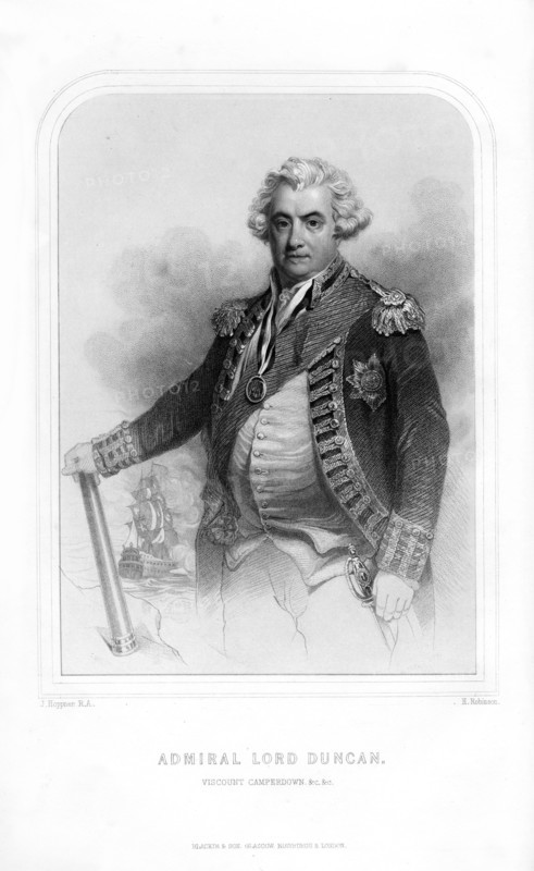 Adam Duncan, Viscount Duncan of Camperdown, Scottish navy officer, (1870).Artist: H Robinson