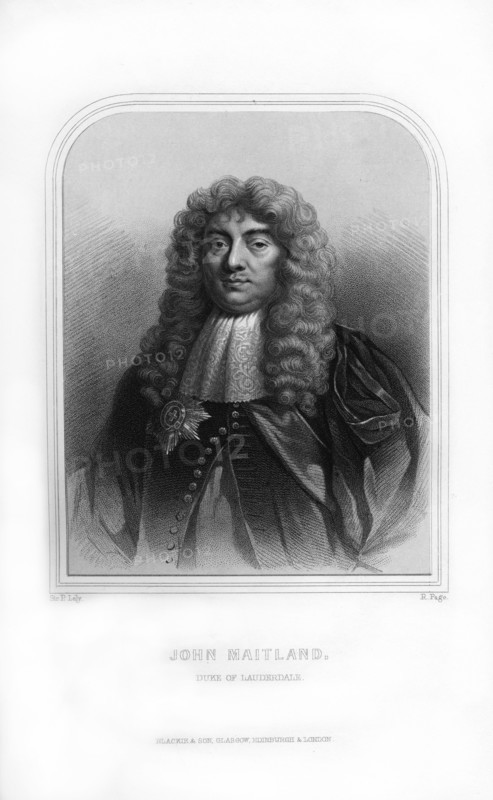 John Maitland, 1st Duke of Lauderdale, Scottish politician, (1870).Artist: R Page