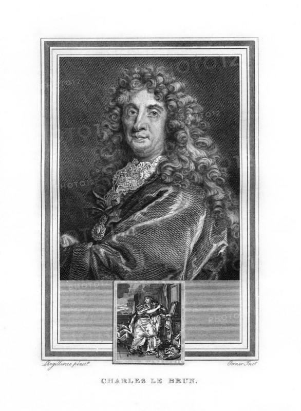 Charles le Brun, French Baroque era painter, (1825).Artist: John Corner