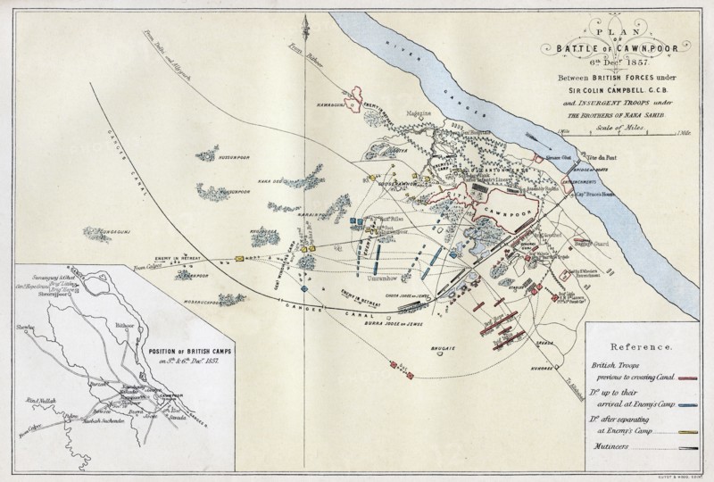 Battle of Cawnpore, India, 6th December 1857, a battle of Indian rebellion of 1857, 1893.Artist: Guyoy & Wood