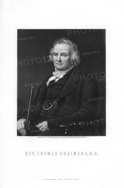 Thomas Chalmers, leader of the Free Church of Scotland, (1893).Artist: W Roffe