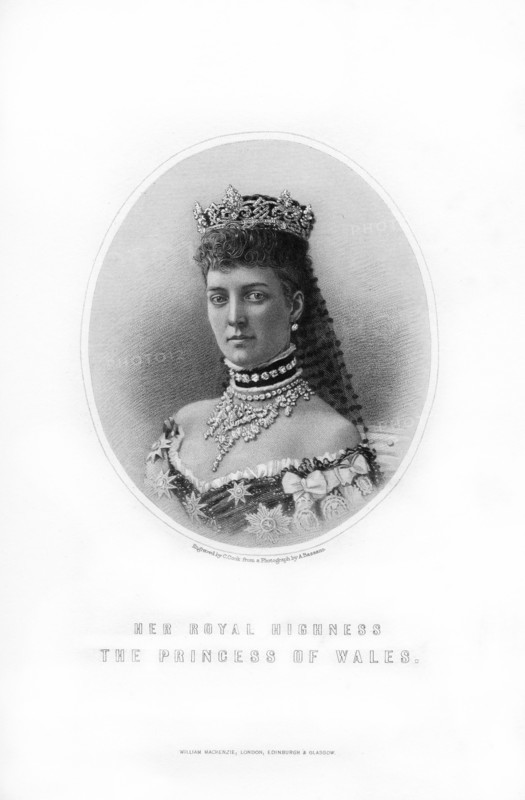 Princess Alexandra of Denmark, Princess of Wales, 1899.Artist: C Cook