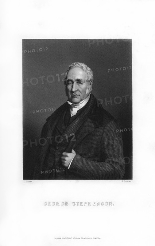George Stephenson, English mechanical engineer, (1899).Artist: E Stodart