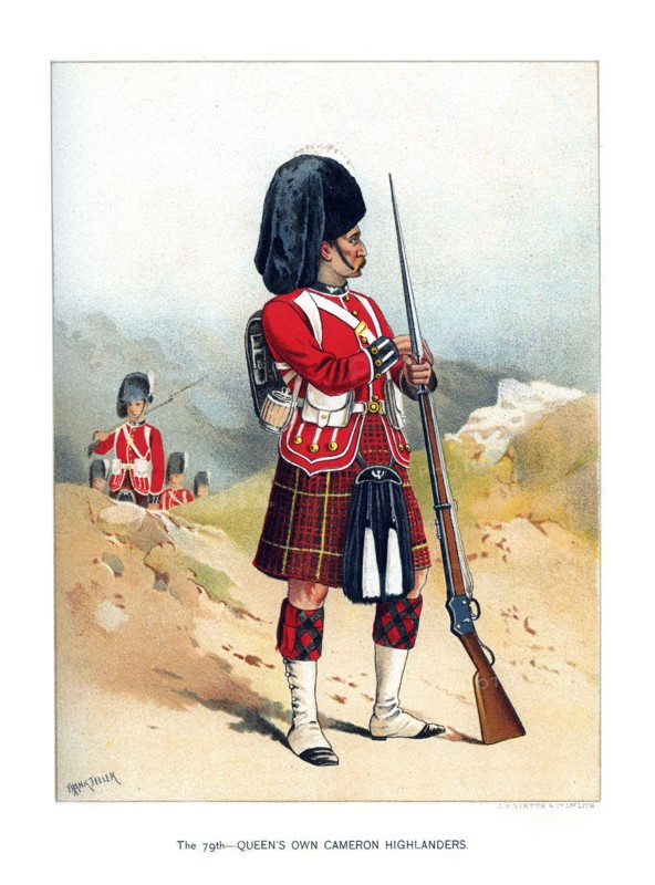'The 79th Queen's Own Cameron Highlanders', c1890.Artist: Frank Teller