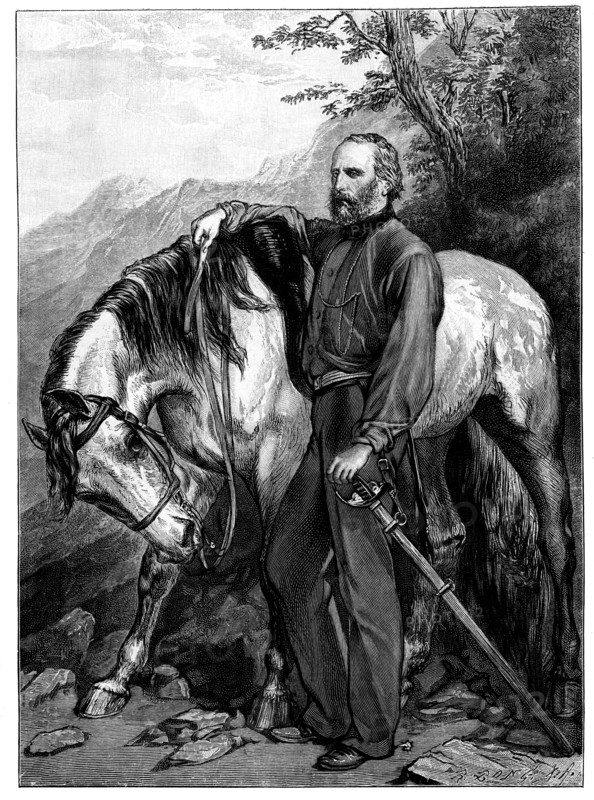 Giuseppe Garibaldi, Italian patriot and soldier of the Risorgimento, (1900). Artist: Unknown