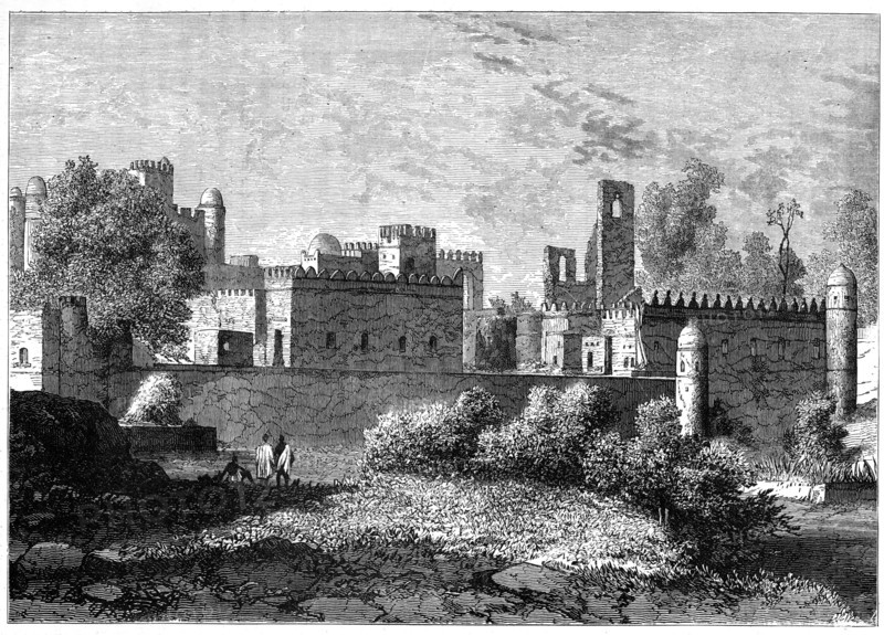 The royal palace at Gondar, the ancient capital of Abyssinia, c1890. Artist: Unknown