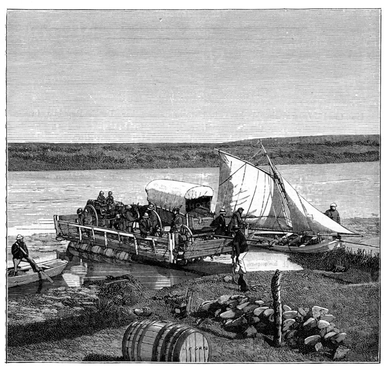 A ferry on the Vaal River, Transvaal, South Africa, c1890. Artist: Unknown