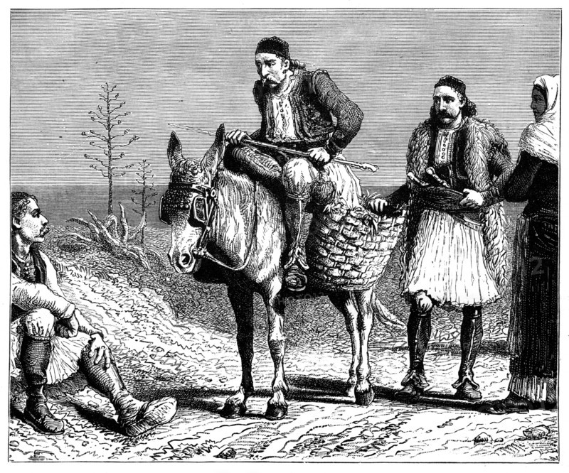 Greek peasants, c1890. Artist: Unknown