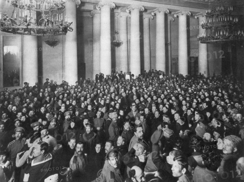 Petrograd Soviet of Workers' and Soldiers' Deputies, Tauride Palace, Russia, 1917. Artist: Unknown