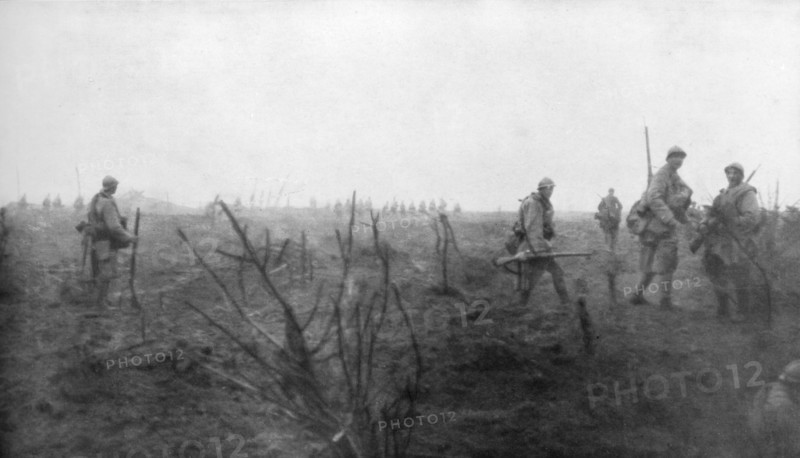 Allied troops, 31 July 1917 at the Yser Canal, Belgium, 1926. Artist: Unknown