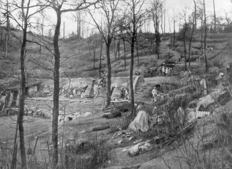 Allied command post on Mount Kemmel near Ypres, Belgium, 23 April 1918. Artist: Unknown