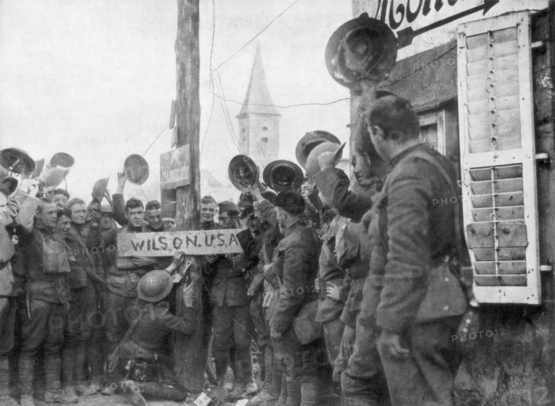 American soldiers in the the village of Nonsard, north east of Saint-Mihiel, (1926). Artist: Unknown
