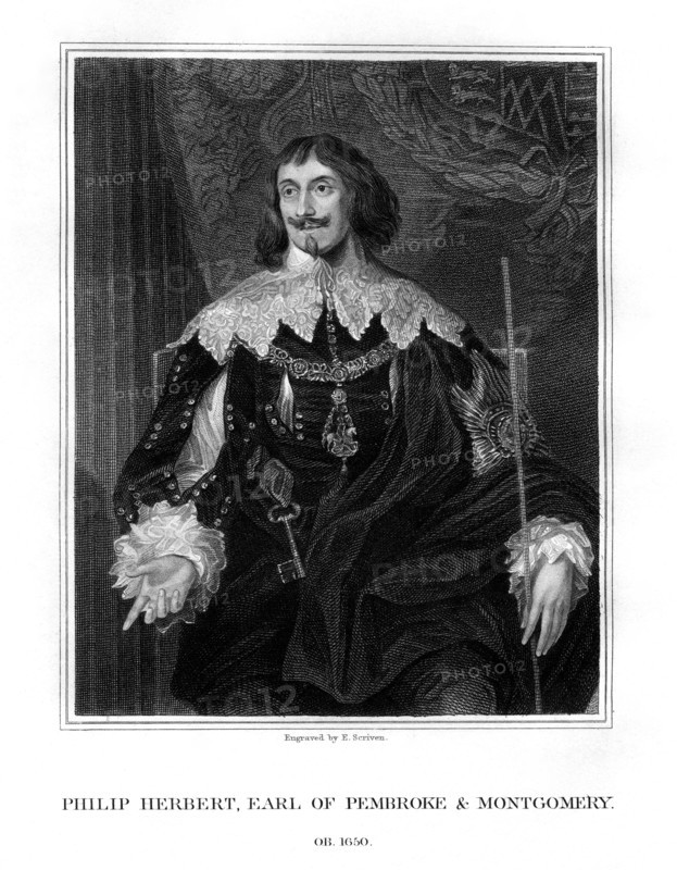 Philip Herbert, 4th Earl of Pembroke, courtier and politician, (1828).Artist: E Scriven