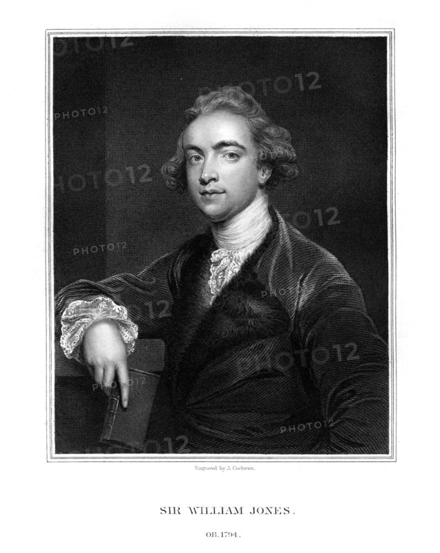 Sir William Jones, English orientalist, philologist and jurist, (1832).Artist: J Cochran
